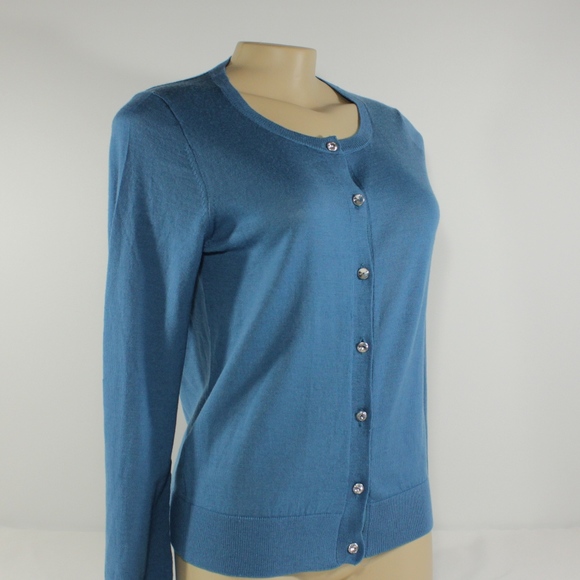Ann Taylor Sweaters - Jeweled Button Ann Taylor Cardigan Blue Size SM
